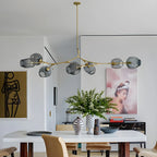 Large Sputnik Downrods Glass Chandelier for Indoor Use