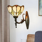 11.5¡± Vintage Bronze Glass Wall Sconce for Hallway Lighting