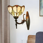 11.5¡± Vintage Bronze Glass Wall Sconce for Hallway Lighting