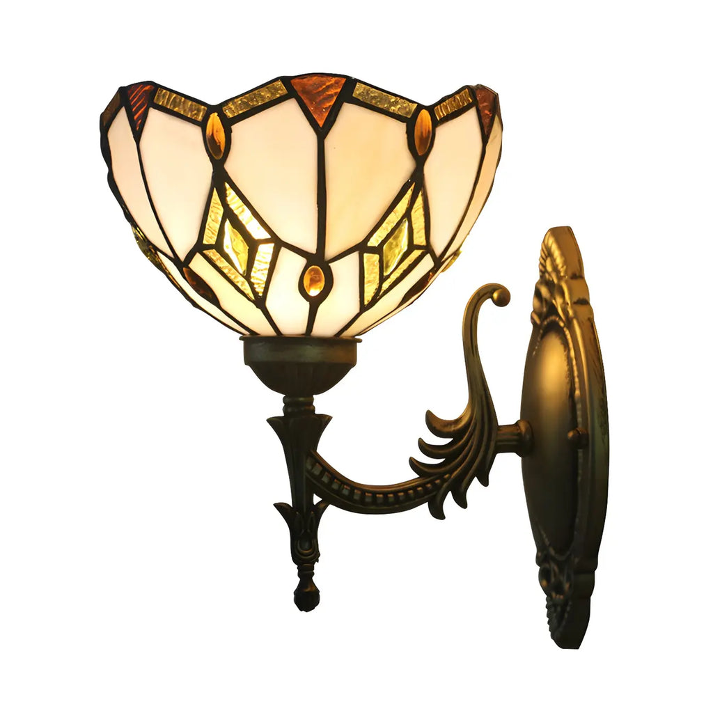 11.5¡± Vintage Bronze Glass Wall Sconce for Hallway Lighting