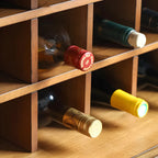 Stackable Rustic Medium Wood Wine Rack Over 25 Bottles