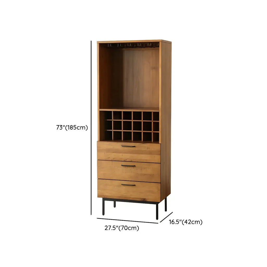Stackable Rustic Medium Wood Wine Rack Over 25 Bottles