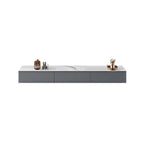 63 Grey Stone Floating Cable Management Drawers TV Stand